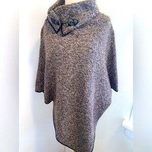 Cozy Brown Knit Poncho (With Armholes) - Size S/M